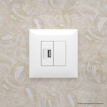 DKC Avanti Белое облако Зарядное устройство USB