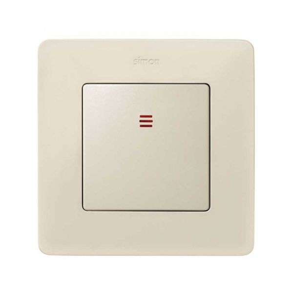 Simon 82 Слоновая кость Клавиша 1-ая с подсветкой