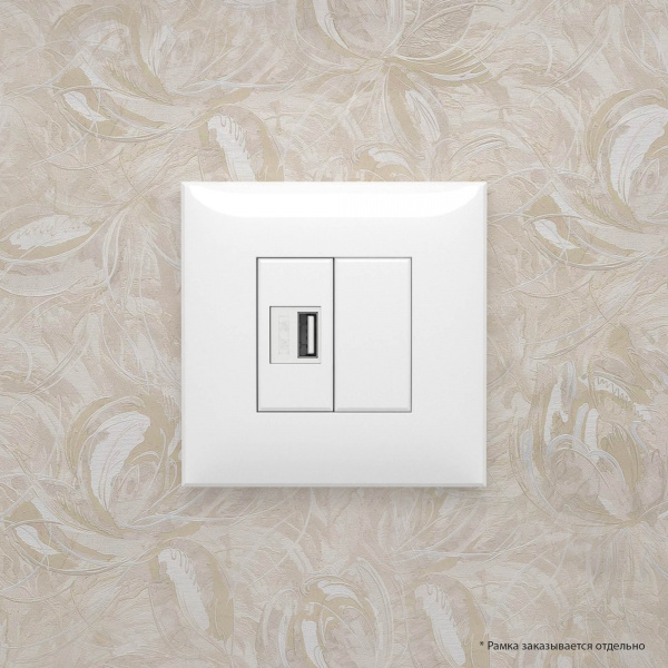 DKC Avanti Белое облако Зарядное устройство USB