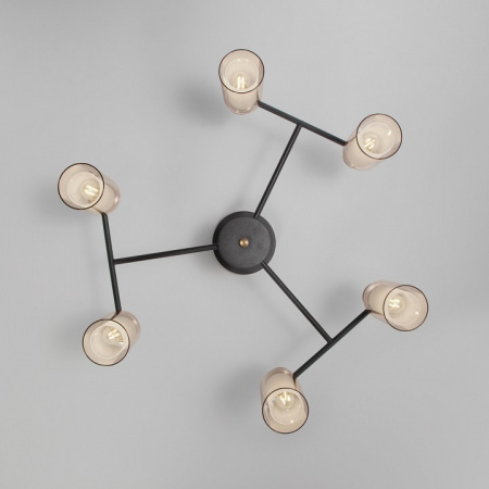 Потолочная люстра в стиле лофт 70115/6 черный Eurosvet Amado