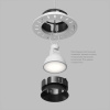DK3055-BK Встраиваемый светильник, IP 20, 10 Вт, GU5.3, LED, черный, пластик