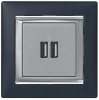 Legrand Valena Алюминий Розетка 2-ая USB