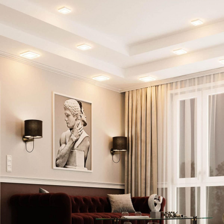 Встраиваемый светодиодный светильник Gauss Backlight с подсветкой BL122