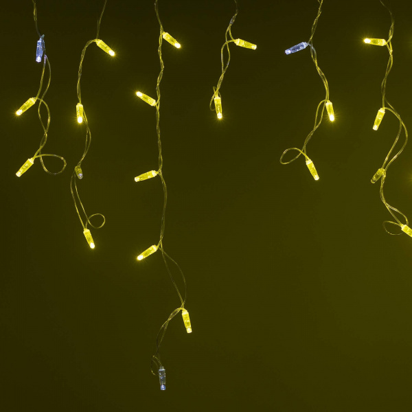 Arlight Светодиодная гирлянда ARD-EDGE-CLASSIC-2400x600-CLEAR-88LED-FLASH Gold (230V, 6W) (Ardecoled, IP65)