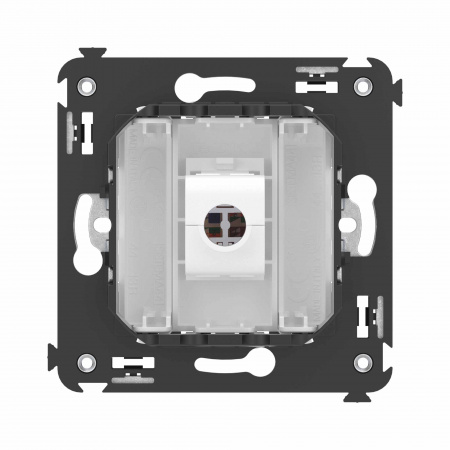 DKC Avanti Компьютерная розетка RJ-45 без шторки в стену, кат.6А одинарная, Белое облако