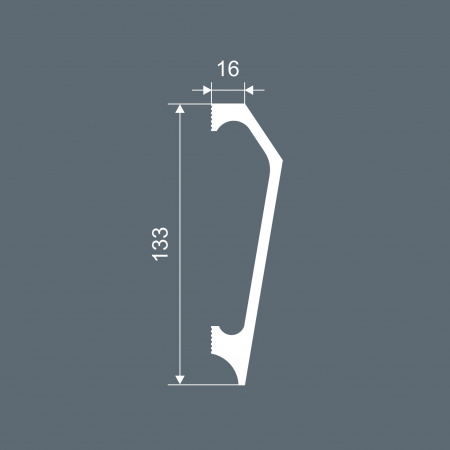 Плинтус PX041, 133х16, 2000мм, Экополимер/10