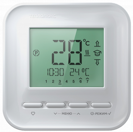 "ТЕПЛОЛЮКС" 520 Терморегулятор для теплого пола белый "ТЕПЛОЛЮКС" 520 Терморегулятор для теплого пола белый