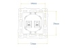Donel Механизм компьютерной розетки 2-й RJ45 cat.6/ClassE, серия N96 Collect, DTM16600
