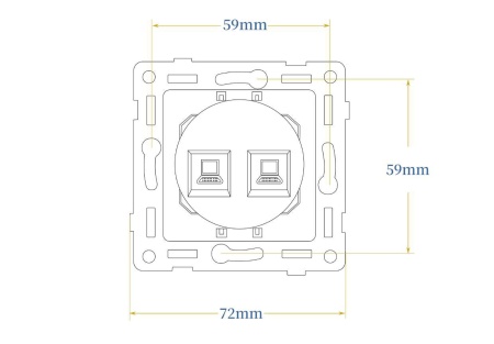 Donel Механизм компьютерной розетки 2-й RJ45 cat.6/ClassE, серия N96 Collect, DTM16600