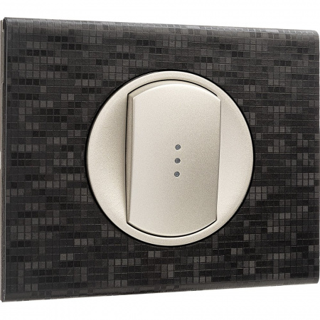 Legrand Celiane2 Кожа блэк пиксел Рамка 1-я (2 мод)