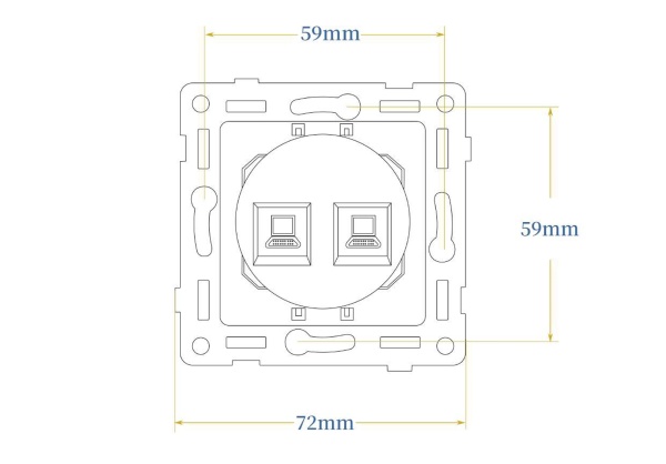Donel Механизм компьютерной розетки 2-й RJ45 cat.6/ClassE, серия N96 Collect, DTM16600