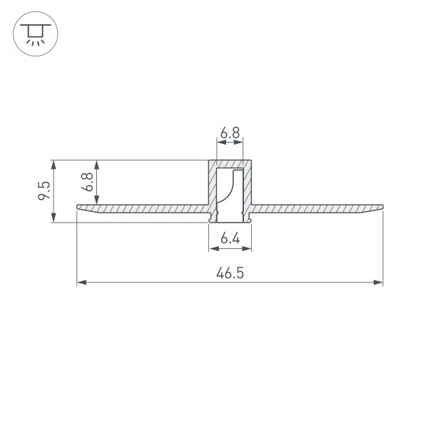 Профиль LINIA7-FANTOM-2000 ANOD (Arlight, Алюминий)