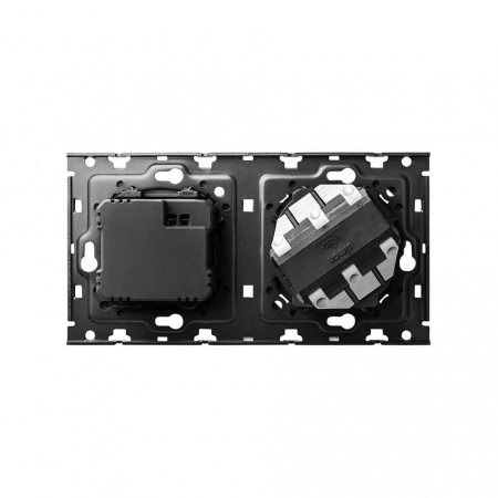 Simon 100 Кит 2 поста механизм 1 розетка Schuko + 1 з/у 2хUSB + суппорт