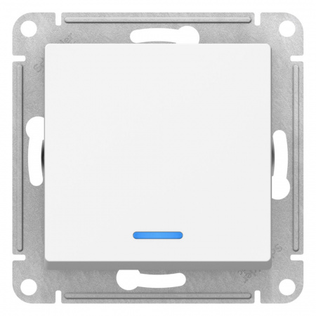 Systeme Electric AtlasDesign Лотос Переключатель 1-клавишный с подсветкой, сх.6а, 10АХ, механизм