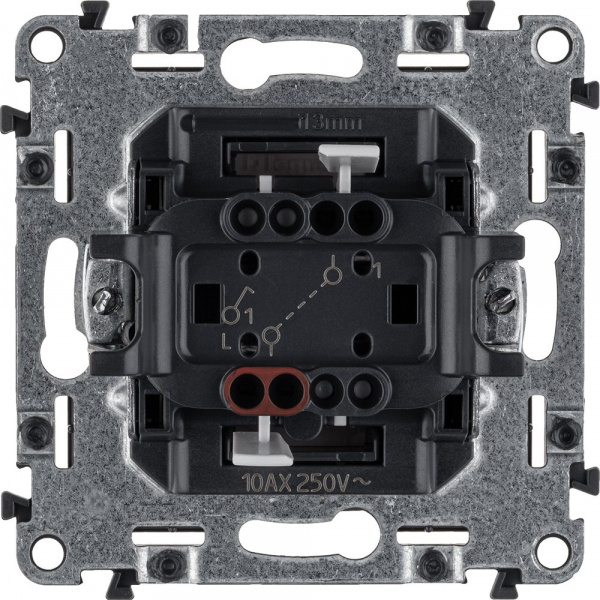 Legrand Valena ALLURE DIY Бел Выключатель 1-клавишный 10А 250В