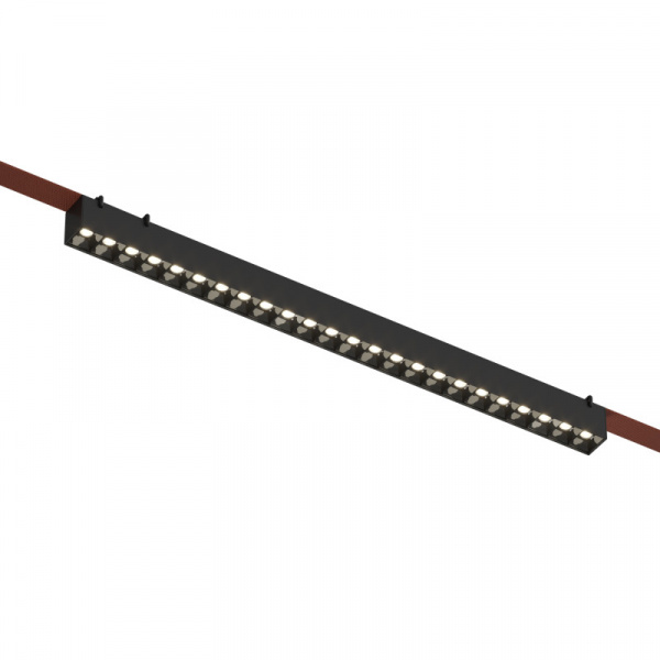 DK5672-BK Cветильник для трека-ремня Belty Smart, серия Grill, со светодиодом, L642*W40*H45мм, 48V DC, 24W, RA90, 24°, 2700-6000K, IP20, черный, алюминий