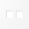 Donel Накладка 2-я для розеток RJ45, TV, SAT, глянцевый белый, серия S08, DS86903