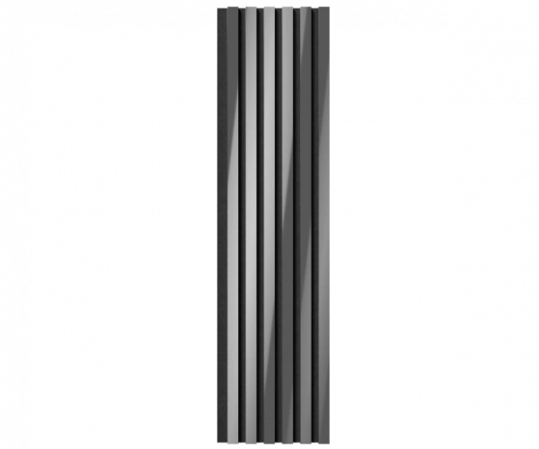 Комплект акуст.панелей, черный войлок, 1200х300х19мм, рейки ЭКОПОЛИМЕР, хром/2шт