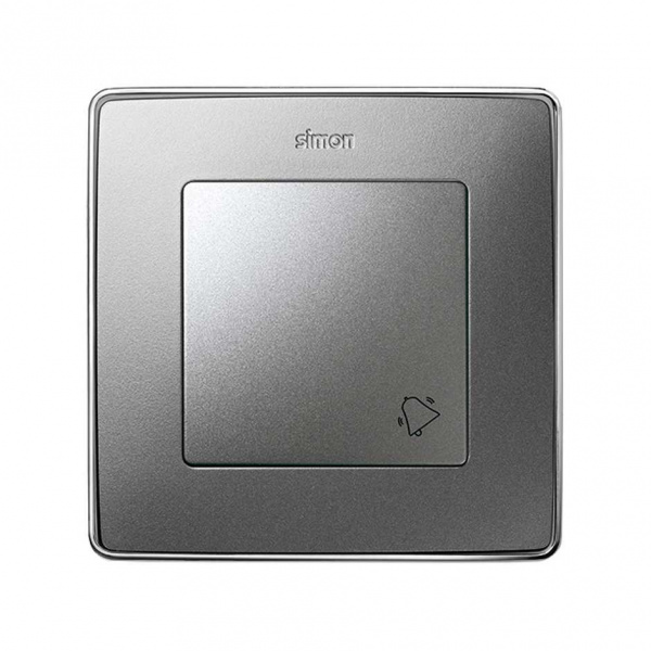 Simon 82 Detail Алюминий Клавиша с пиктограммой "звонок" для 75150-, 75152-39