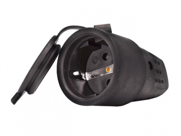 IEK OMEGA РБп13-1-0м Розетка с защитной крышкой переносная IP44