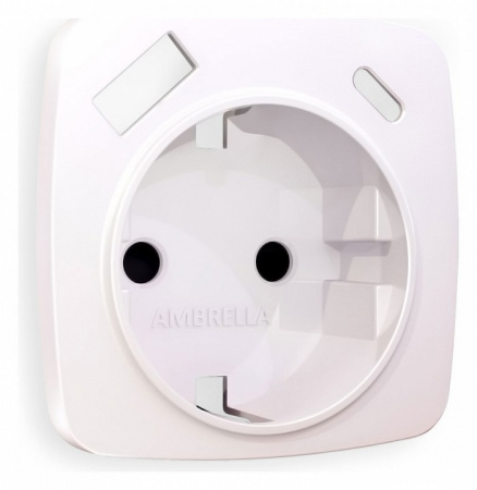 Лицевая панель OMEGA (Жемчуг) для электрической розетки с заземлением со шторками 2USB A+C QUANT OP2100