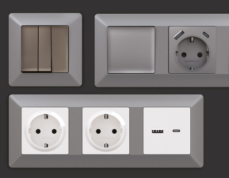 Рамка ALFA Line (Сталь матовый) 2-ая AF110502