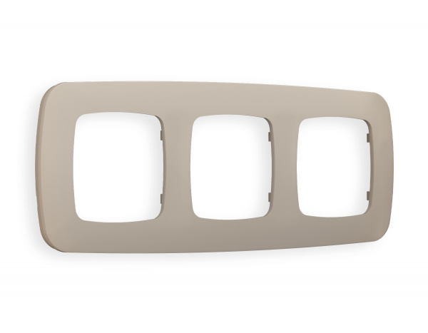 Рамка OMEGA Ecta (Серо-бежевый матовый) 3-ая OF140363