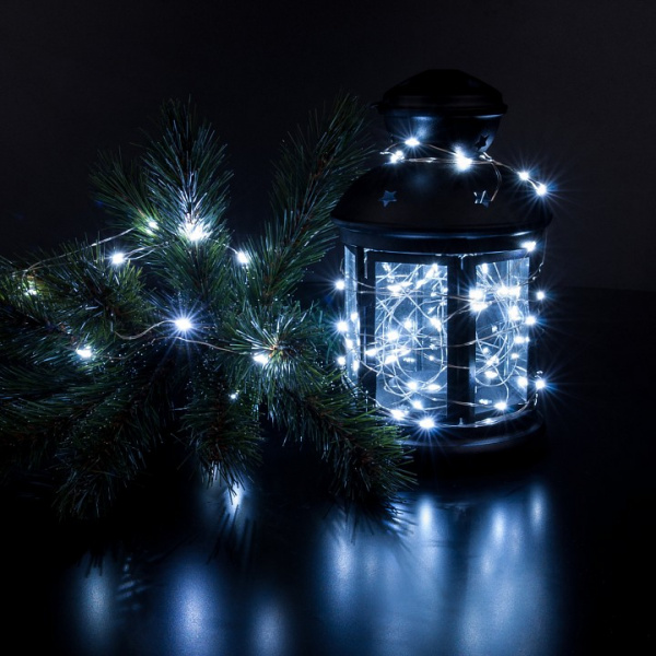 Гирлянда нить 'Роса' белый 5м IP20 400-007 белый Eurosvet Роса