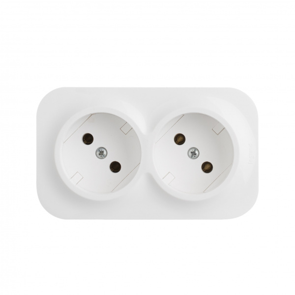 Legrand Quteo Белый Розетка 2-я б/з