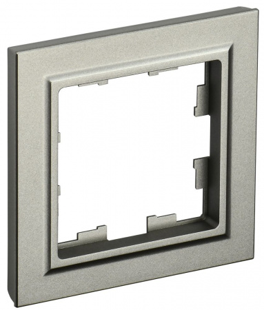 IEK BRITE Рамка 1-мест. РУ-1-БрШ шамп.