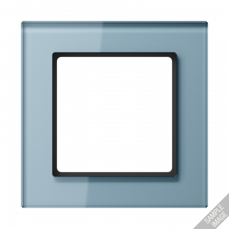 JUNG A creation Стекло Серо-голубое Рамка 4-ая