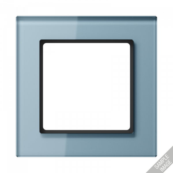JUNG A creation Стекло Серо-голубое Рамка 4-ая
