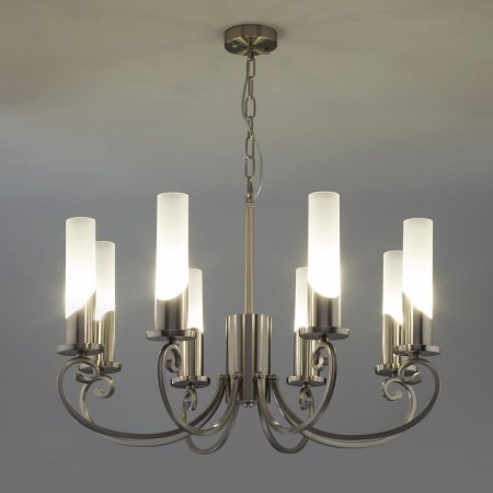 Классическая подвесная люстра 60117/8 никель Eurosvet Banci
