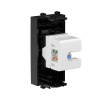 DKC Avanti Компьютерная розетка RJ-45 без шторки модульная, кат.5е, Черный квадрат, 1 модуль