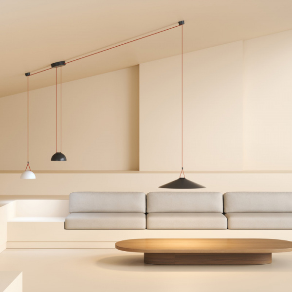 DK5668-BK Cветильник для трека-ремня Belty Smart, серия Flow, со светодиодом, D600*H122мм, 48V DC, 24W, RA90, 120°, 2700-6500K, IP20, черный, алюминий