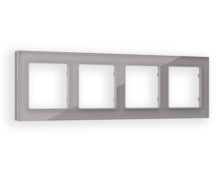 Рамка ALFA Platos (Сталь Стекло органическое) 4-ая AF330504