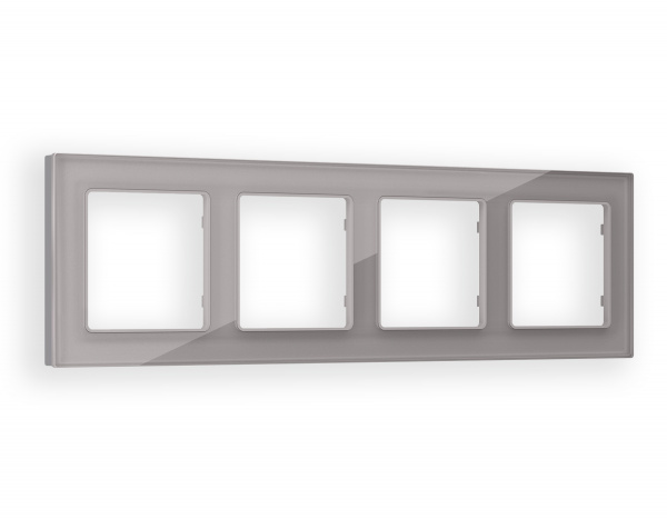 Рамка ALFA Platos (Сталь Стекло органическое) 4-ая AF330504