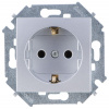 Simon 15 Алюминий Розетка с/з, 16А, 250В, винт.зажим