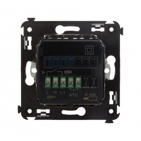 DKC Avanti Черный квадрат Термостат для теплых полов