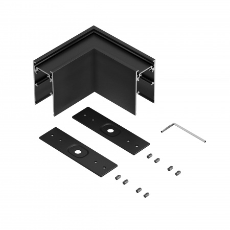 Коннектор угловой ElDeko HSBL_0053_1 для накладного шинопровода, чёрный