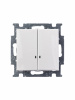 ABB BJB Basic 55 Бел Выключатель 2-клавишный с подсветкой