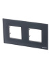 ABB NIE Zenit Стекло графит Рамка 2-я 2+2 мод