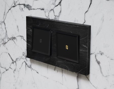 Рамка ALFA Grand (Черный мрамор) 4-ая AF930704