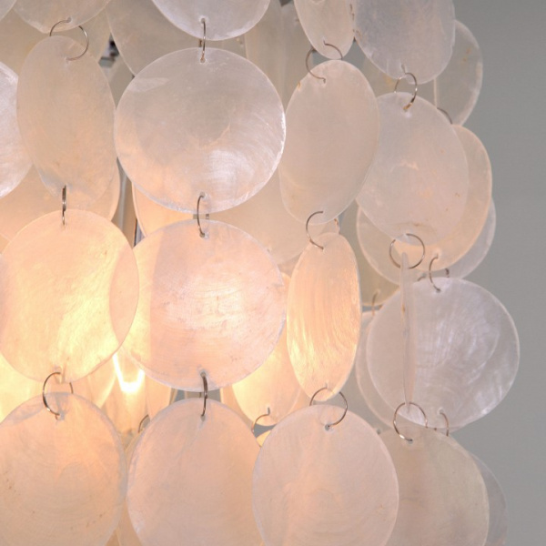 Подвесной светильник с Перламутром 60185/1 хром/перлаиутр Eurosvet Sandra