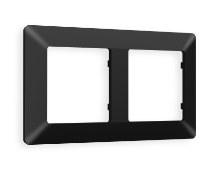 Рамка ALFA Line (Черный матовый) 2-ая AF110702