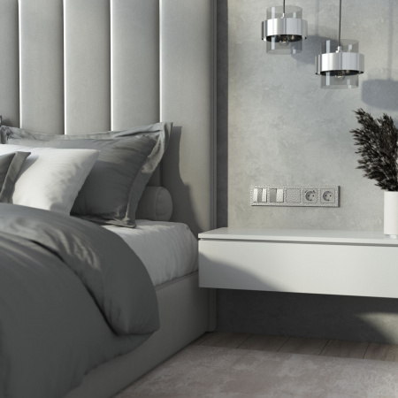 Рамка из поликарбоната на 5 постов Hammer серебряный W0052406