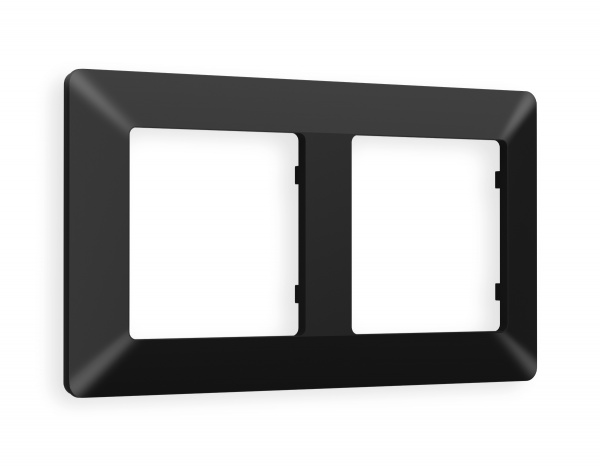 Рамка ALFA Line (Черный матовый) 2-ая AF110702