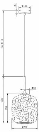 Подвесной светильник MOD001PL-01BS Maytoni Dolce