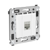 DKC Avanti Компьютерная розетка RJ-45 без шторки в стену, кат.5e одинарная экранированная, Белое облако