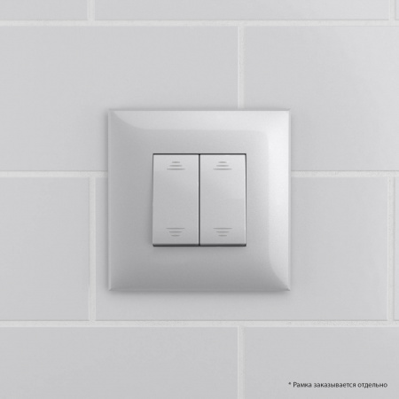 DKC Avanti Закаленная сталь Выключатель двухклавишный